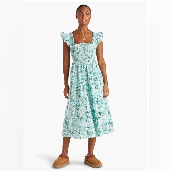 HILL HOUSE Ellie Midi Dress - Ski Chalet - Picture 2 of 12